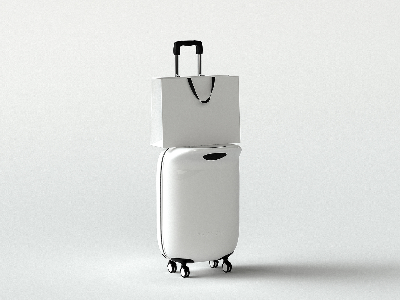 lovely，convenient，practical，penguin，inspiration，trunk，General image，industrial design，