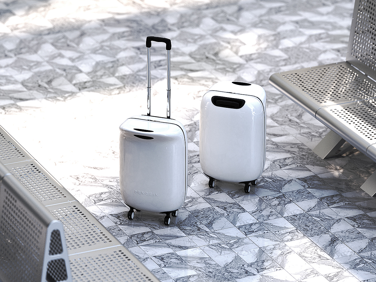 lovely，convenient，practical，penguin，inspiration，trunk，General image，industrial design，