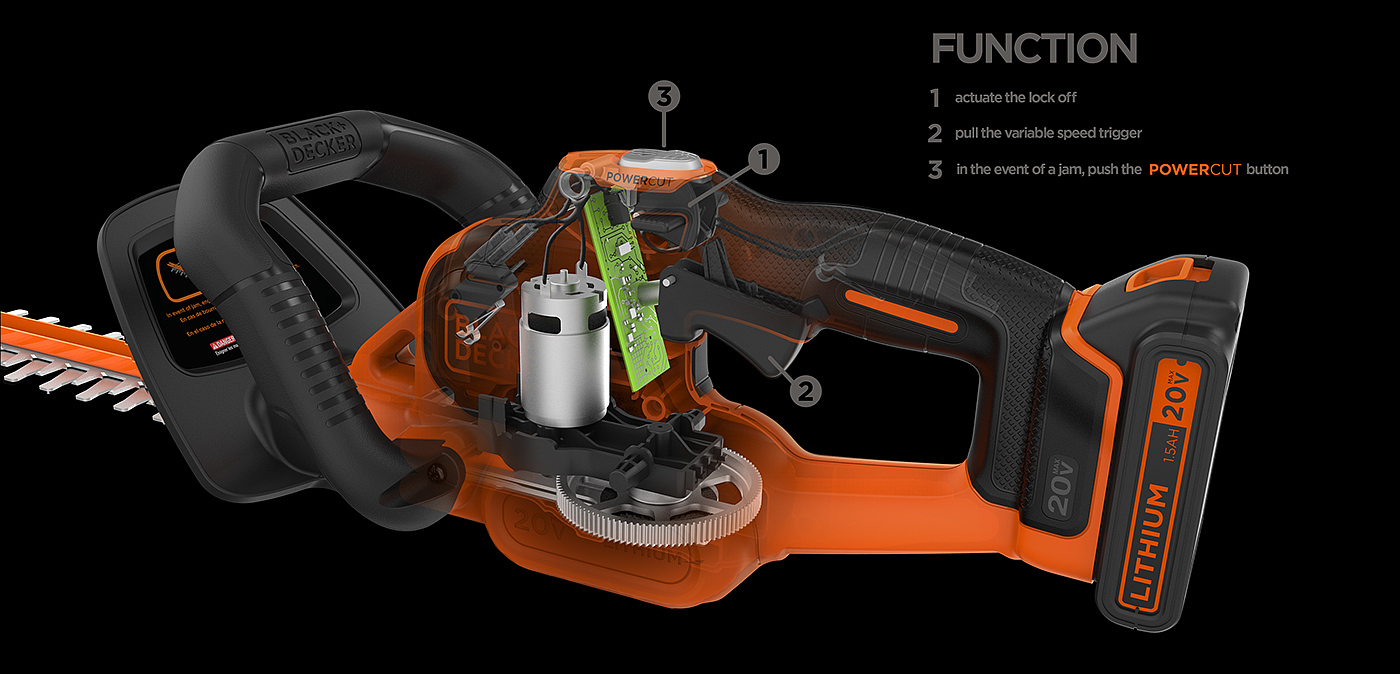 Domineering，Black Decker，Tool design，electric saw，Trimmer，General image，industrial design，