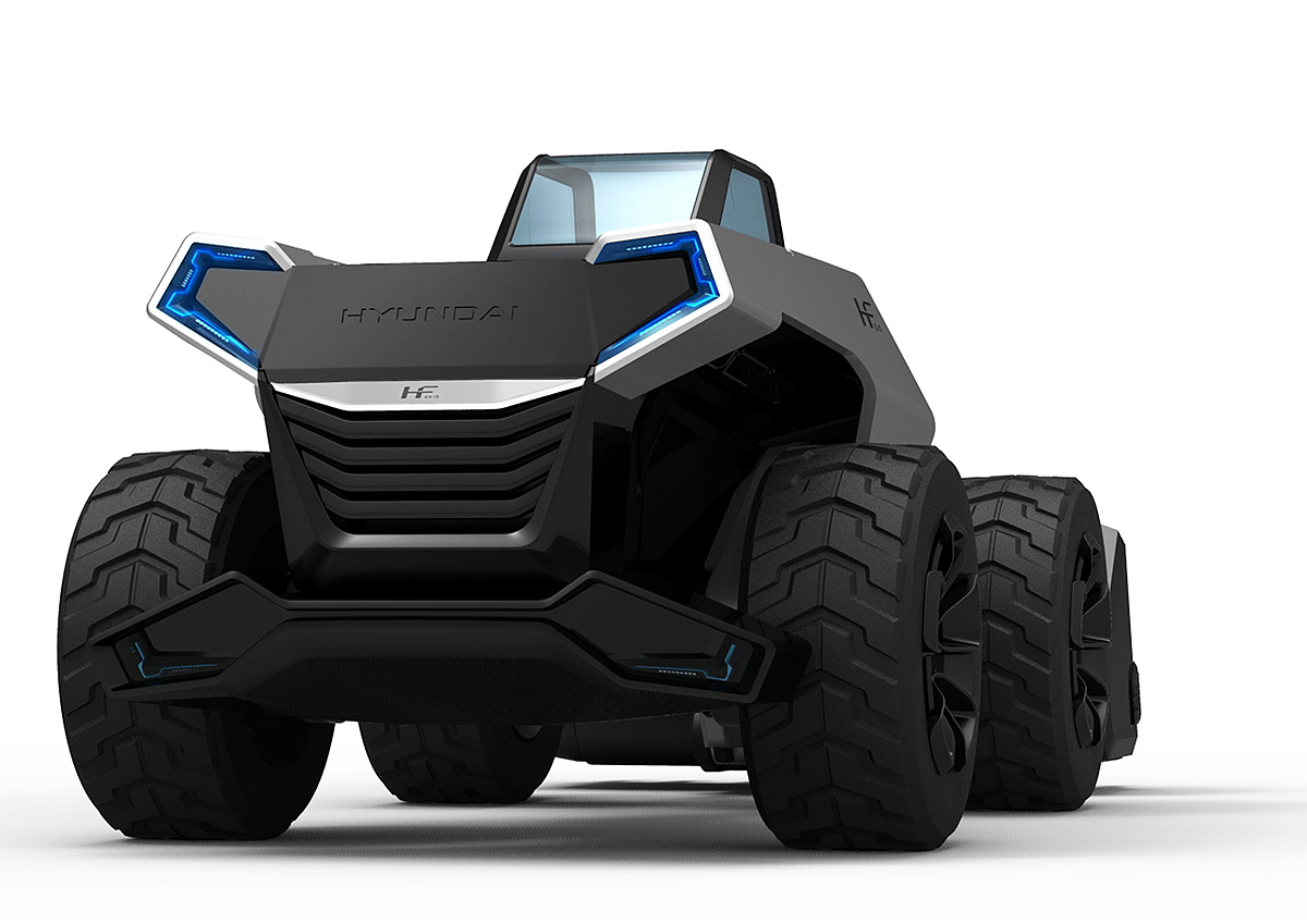 hyundai，Modern excavator，industrial design，power，efficiency，General image，