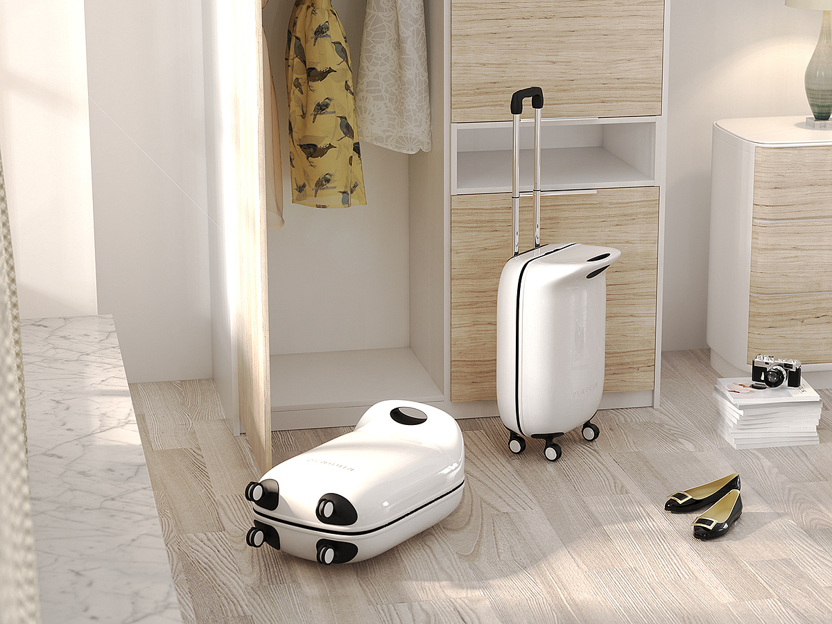 luggage and bags，facilitate，black and white，penguin，General image，
