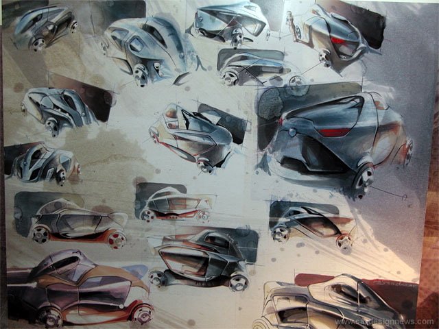 Automobile design，Display Board，design sketch，Model display，