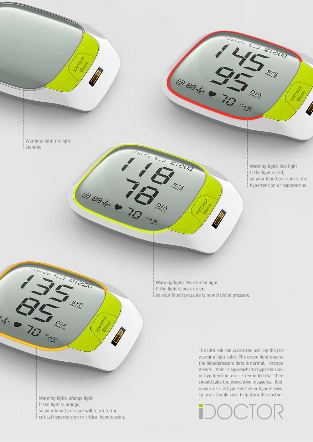 Red dot award，intelligence，sphygmomanometer，Wireless connection，Intelligent monitoring，General image，industrial design，