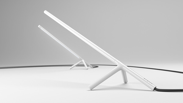 Minimalist，Strong functionality，Polyline，Desk lamp，industrial design，