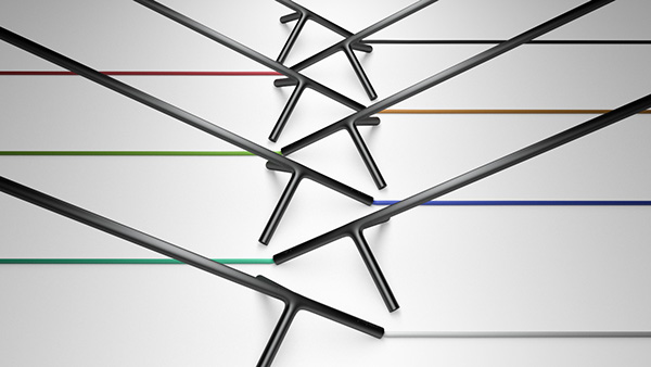 Minimalist，Strong functionality，Polyline，Desk lamp，industrial design，