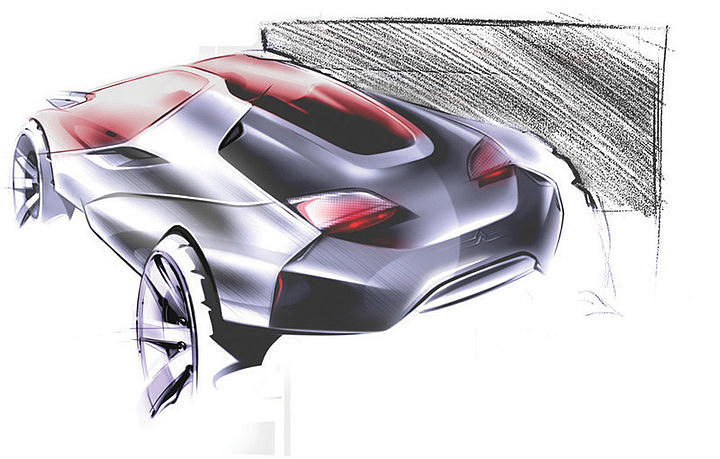 Automobile design，Hand drawn products，design sketch，