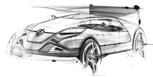 Automobile design，Hand drawn products，design sketch，