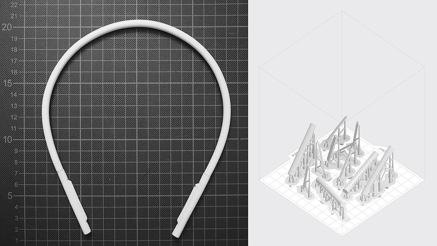 Bone conduction earphone，3D printing，Sports headset，wireless，waterproof，industrial design，