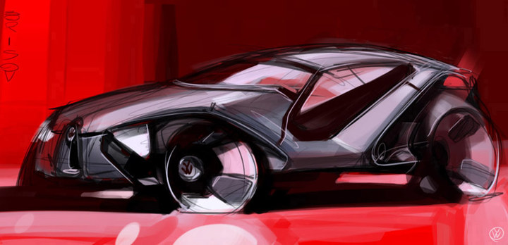 Automobile design，design sketch，marker pen，