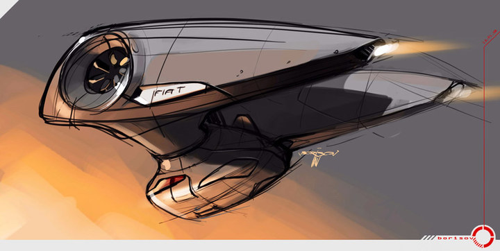 Automobile design，design sketch，marker pen，