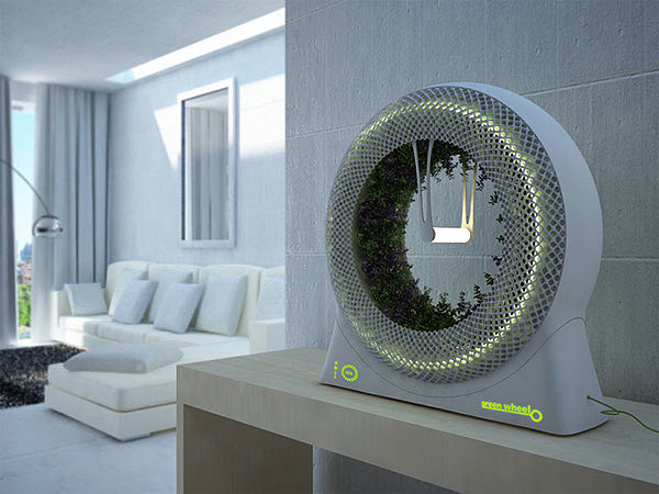 space technology，green，environment protection，Green wheel，Soilless culture，conceptual design，garden，industrial design，