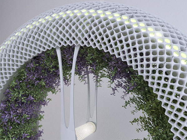 space technology，green，environment protection，Green wheel，Soilless culture，conceptual design，garden，industrial design，