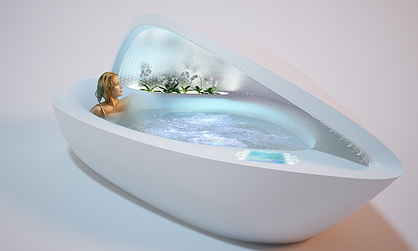 Pearl，Luxury bathtub ，Touch interface，plant，comfortable，Sanitary products ，industrial design，