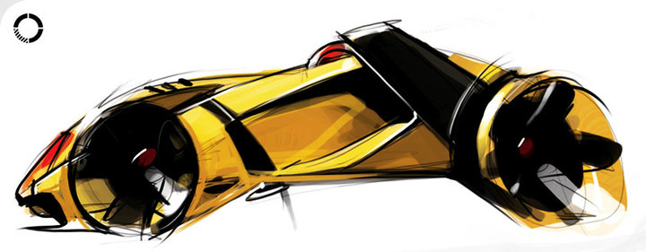 Automobile design，design sketch，marker pen，