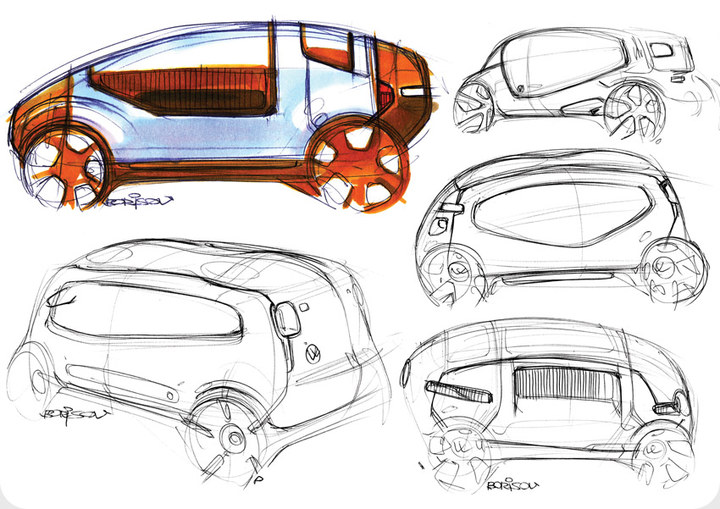 Automobile design，design sketch，marker pen，