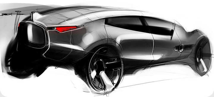 Automobile design，design sketch，marker pen，