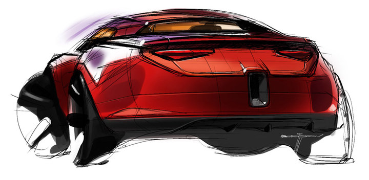 Automobile design，design sketch，marker pen，