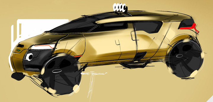 Automobile design，design sketch，marker pen，