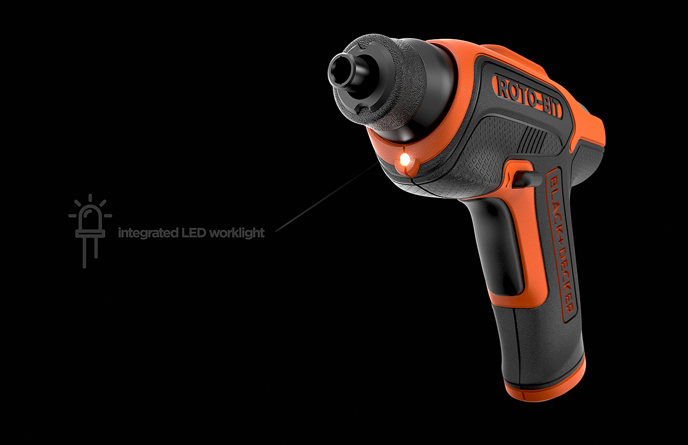 Tool design，strength，decker，Magnetic suction head，Electric screwdriver，industrial design，