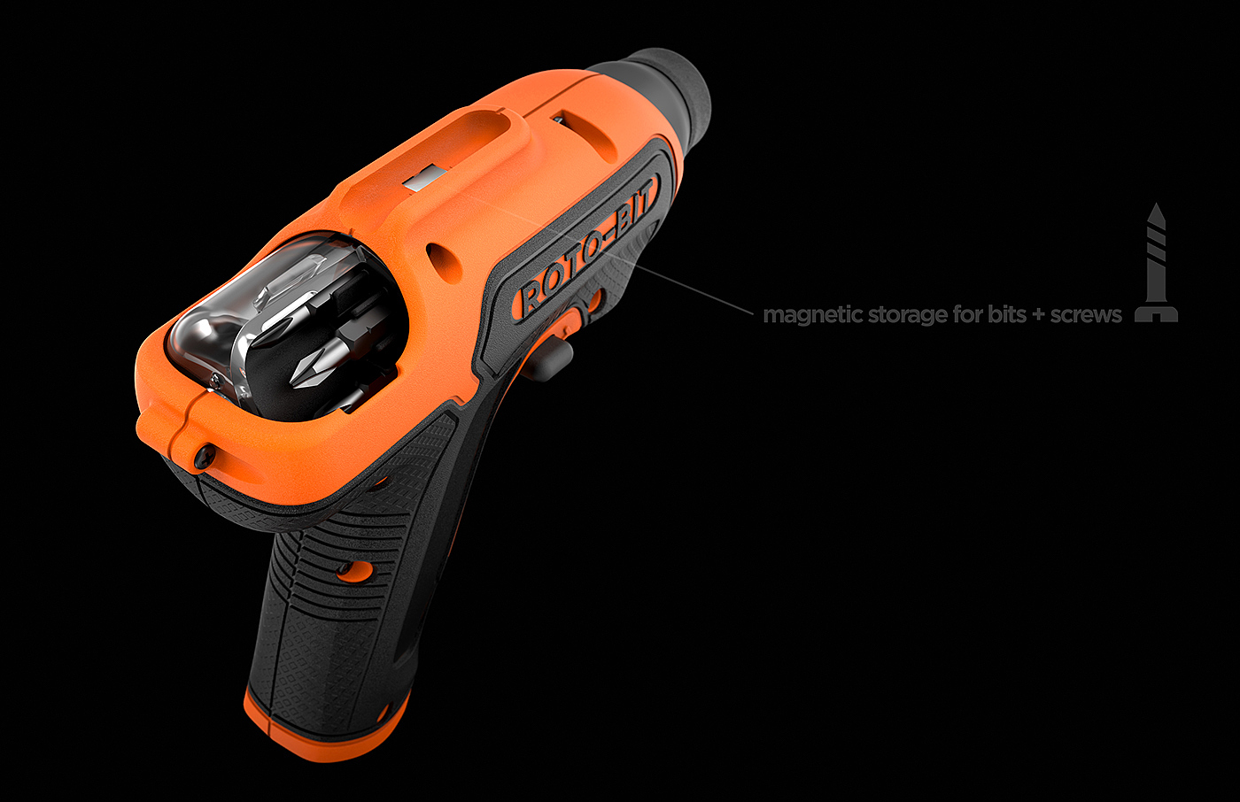 Tool design，strength，decker，Magnetic suction head，Electric screwdriver，industrial design，