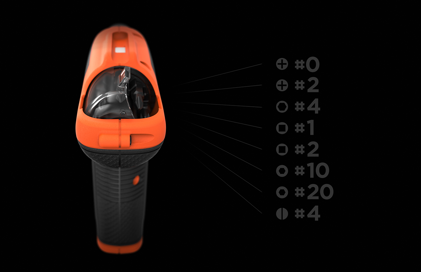 Tool design，strength，decker，Magnetic suction head，Electric screwdriver，industrial design，