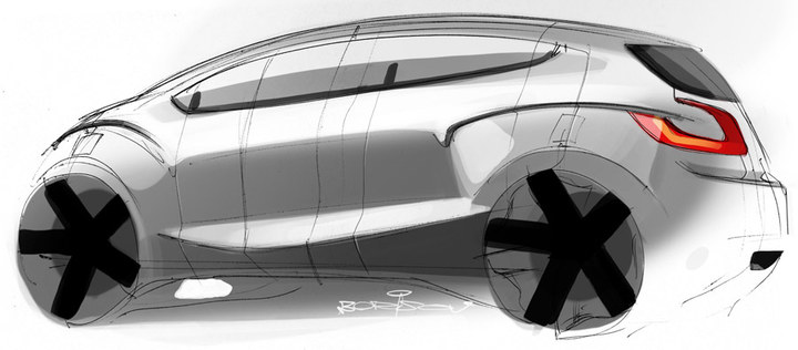 Automobile design，design sketch，marker pen，