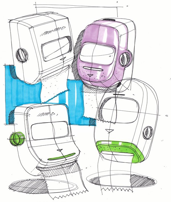 Hand drawn products，design sketch，