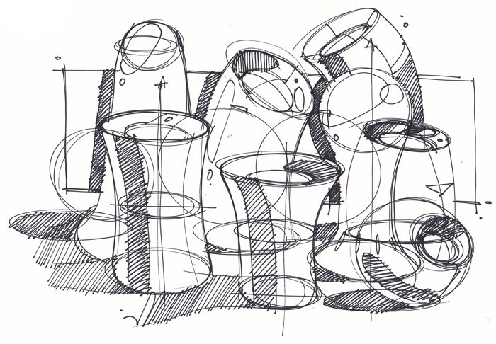 Hand drawn products，design sketch，