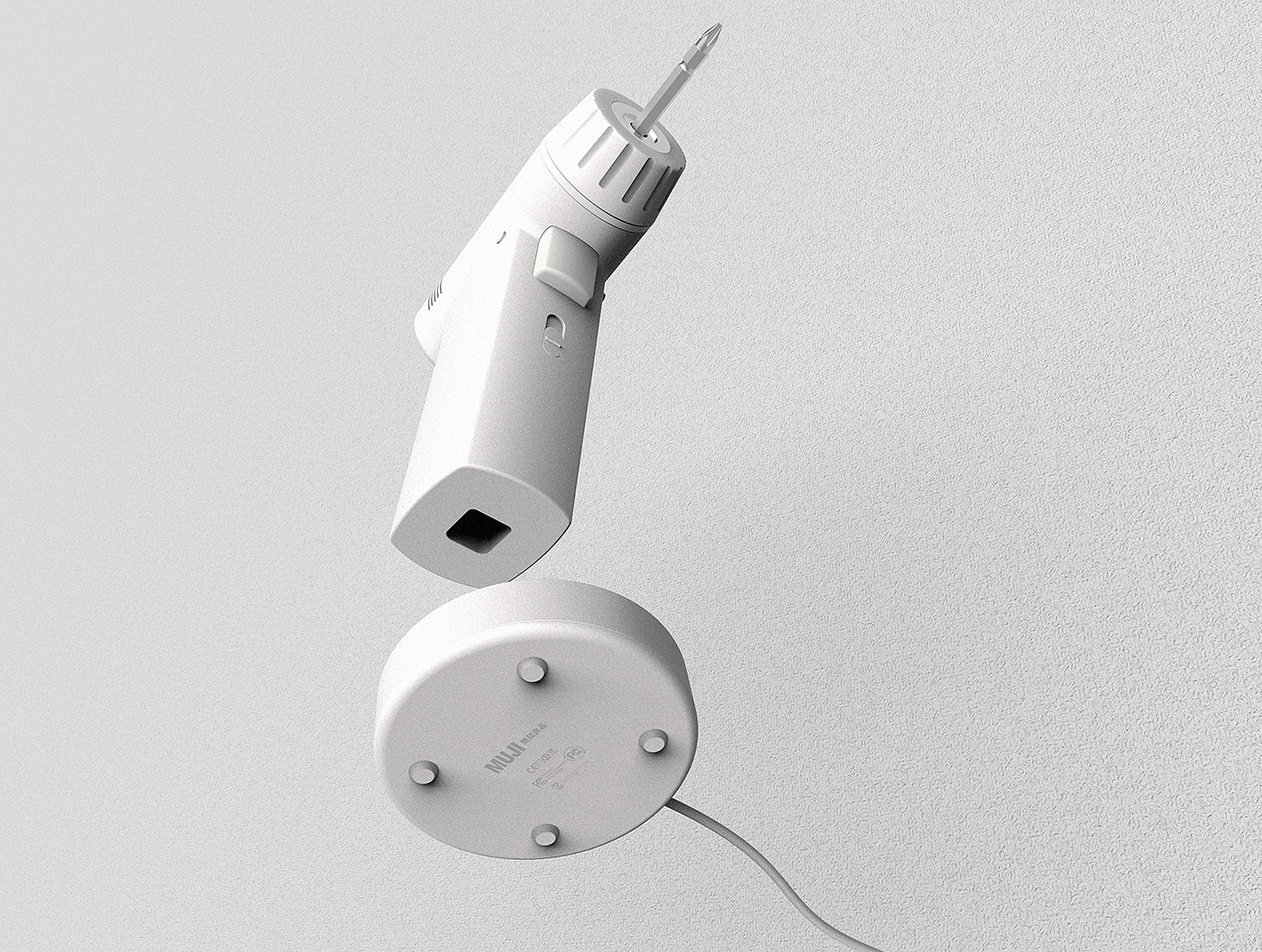 MUJI，muji，Minimalism，Electric drill，Brand design，General image，industrial design，Tool design，