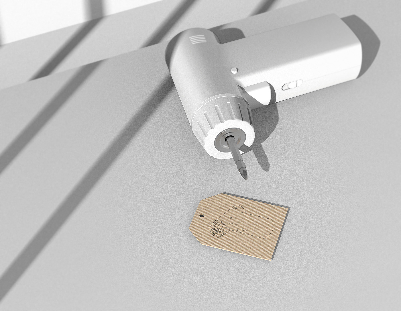 MUJI，muji，Minimalism，Electric drill，Brand design，General image，industrial design，Tool design，