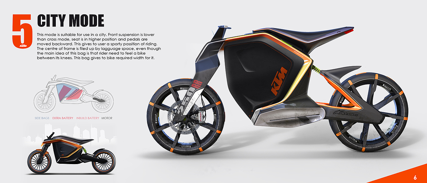 ktm，两轮摩托，电动摩托车，概念设计，交通工具，工业设计，