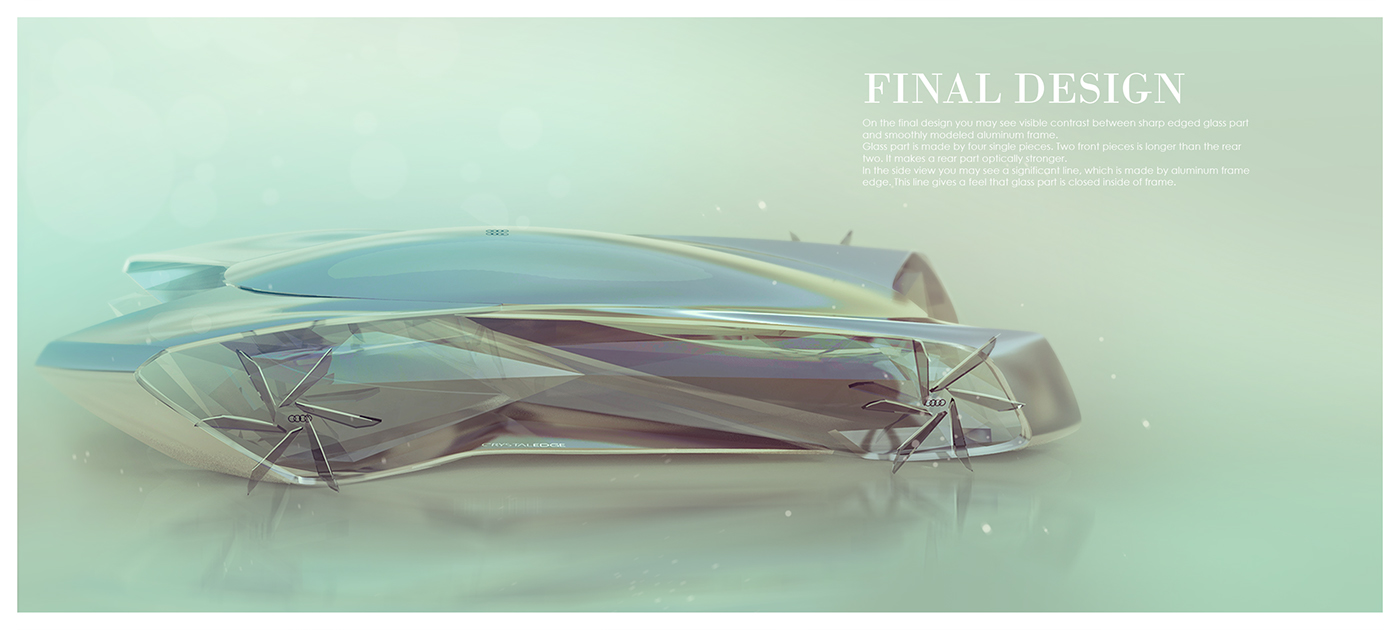 audi，crystal，pretty，Sports car，Automobile design，conceptual design，General image，industrial design，