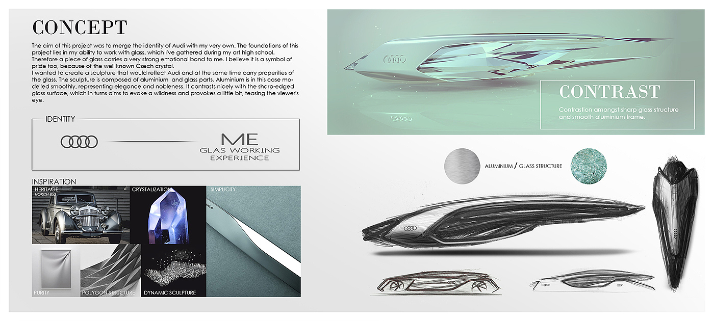audi，crystal，pretty，Sports car，Automobile design，conceptual design，General image，industrial design，