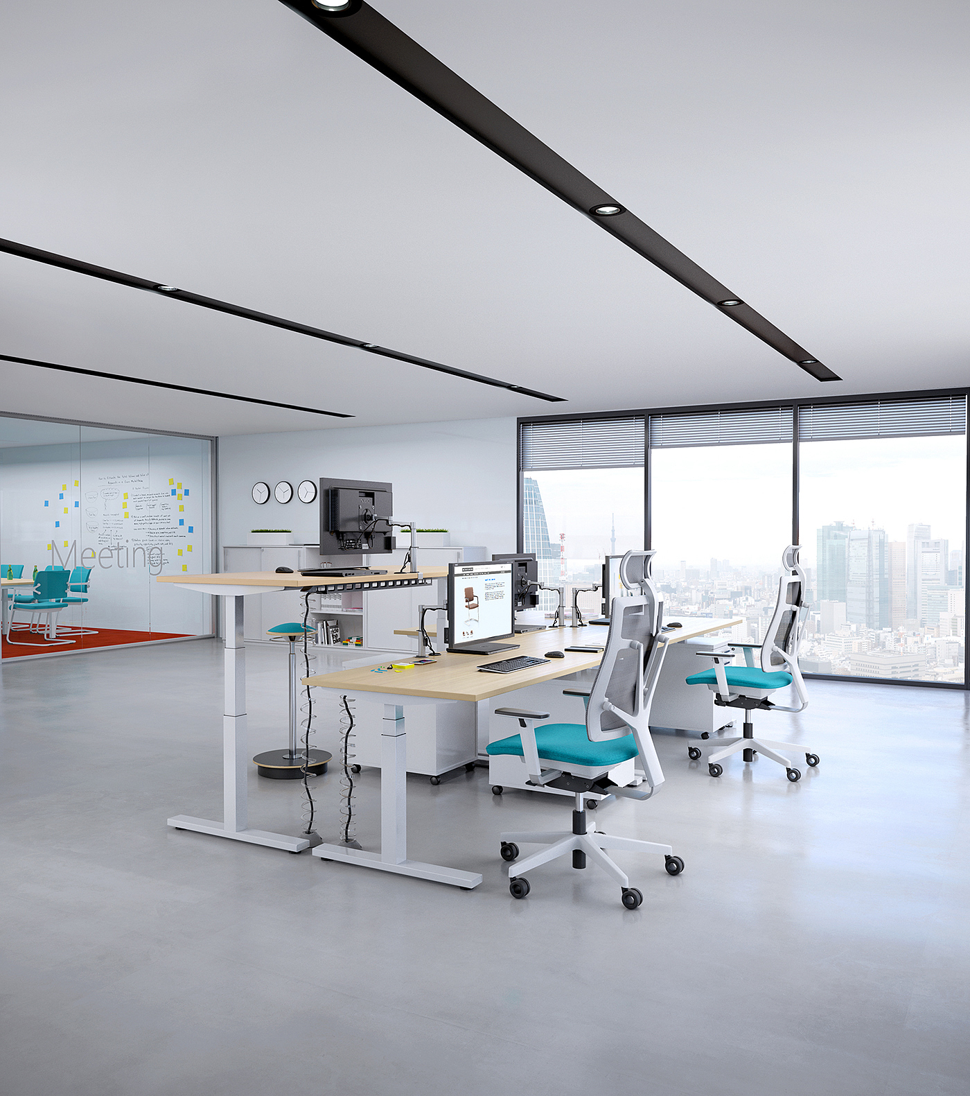 Office design，Tables and chairs，environment，General image，Interior design，