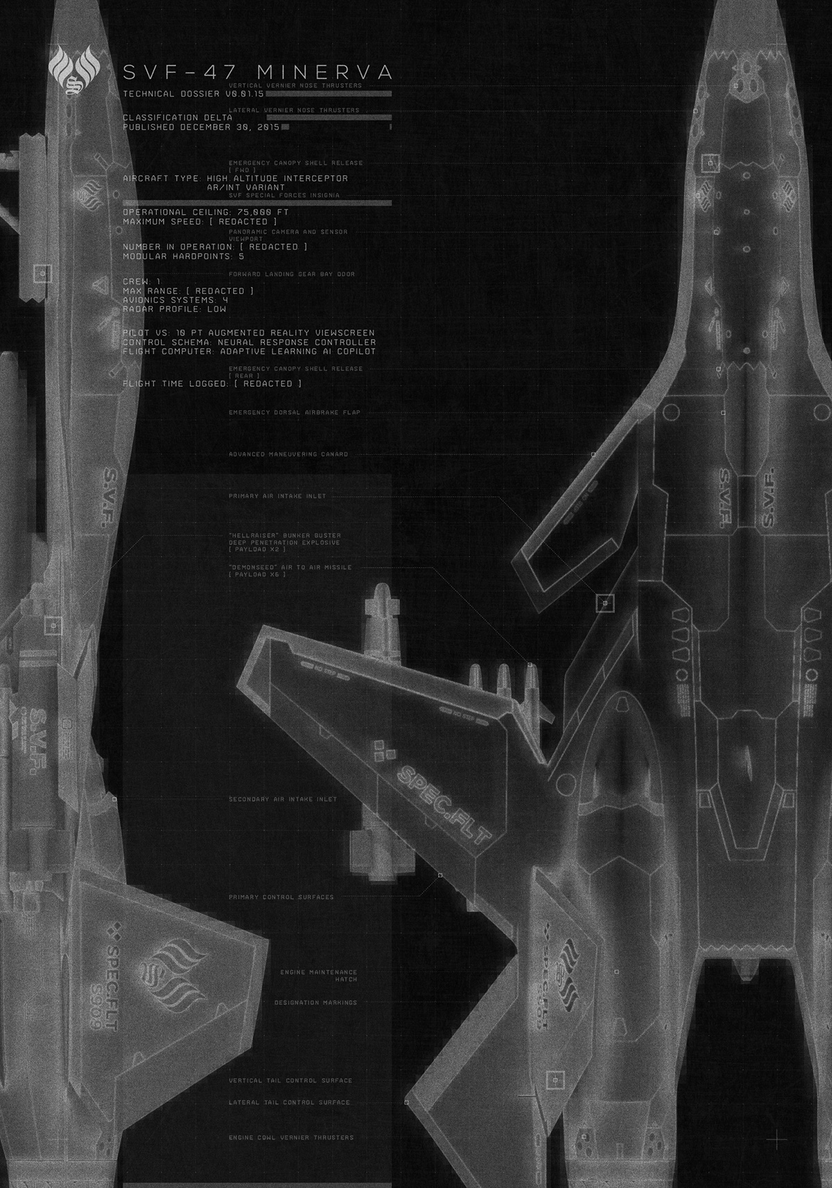 high-end，fighter，arms，industrial design，Minerva fighter，