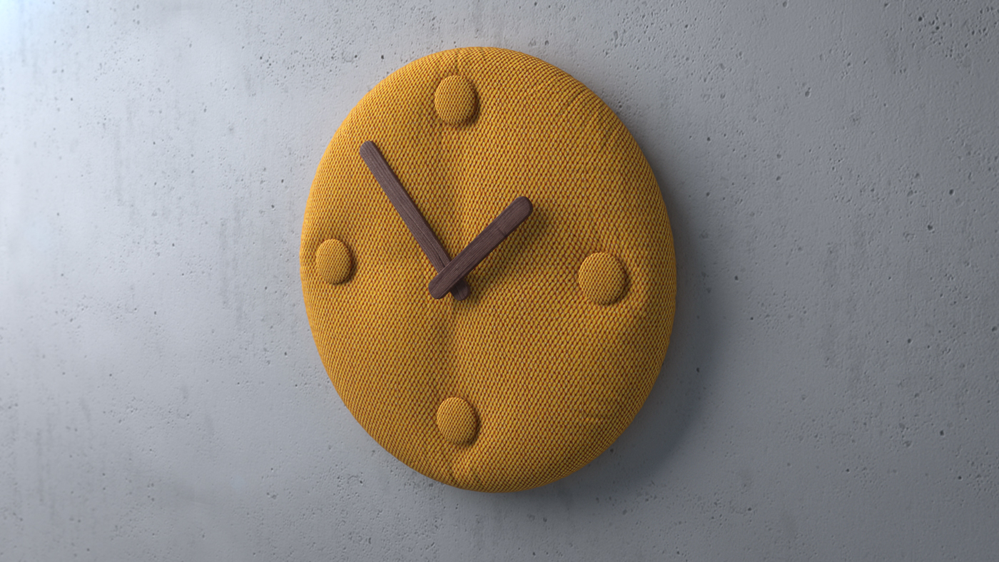 clocks and watches，Button type，Wall clock，General image，industrial design，