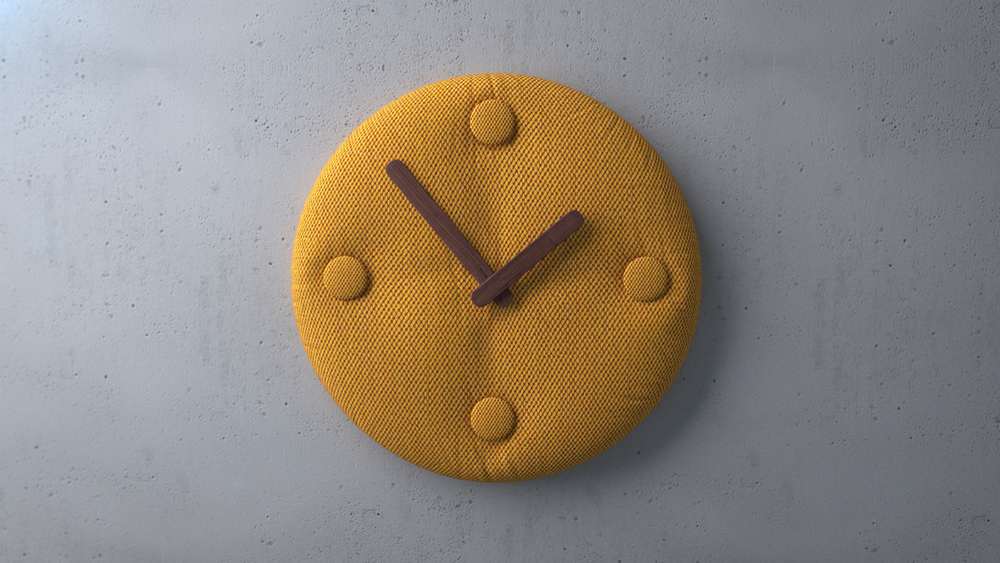clocks and watches，Button type，Wall clock，General image，industrial design，