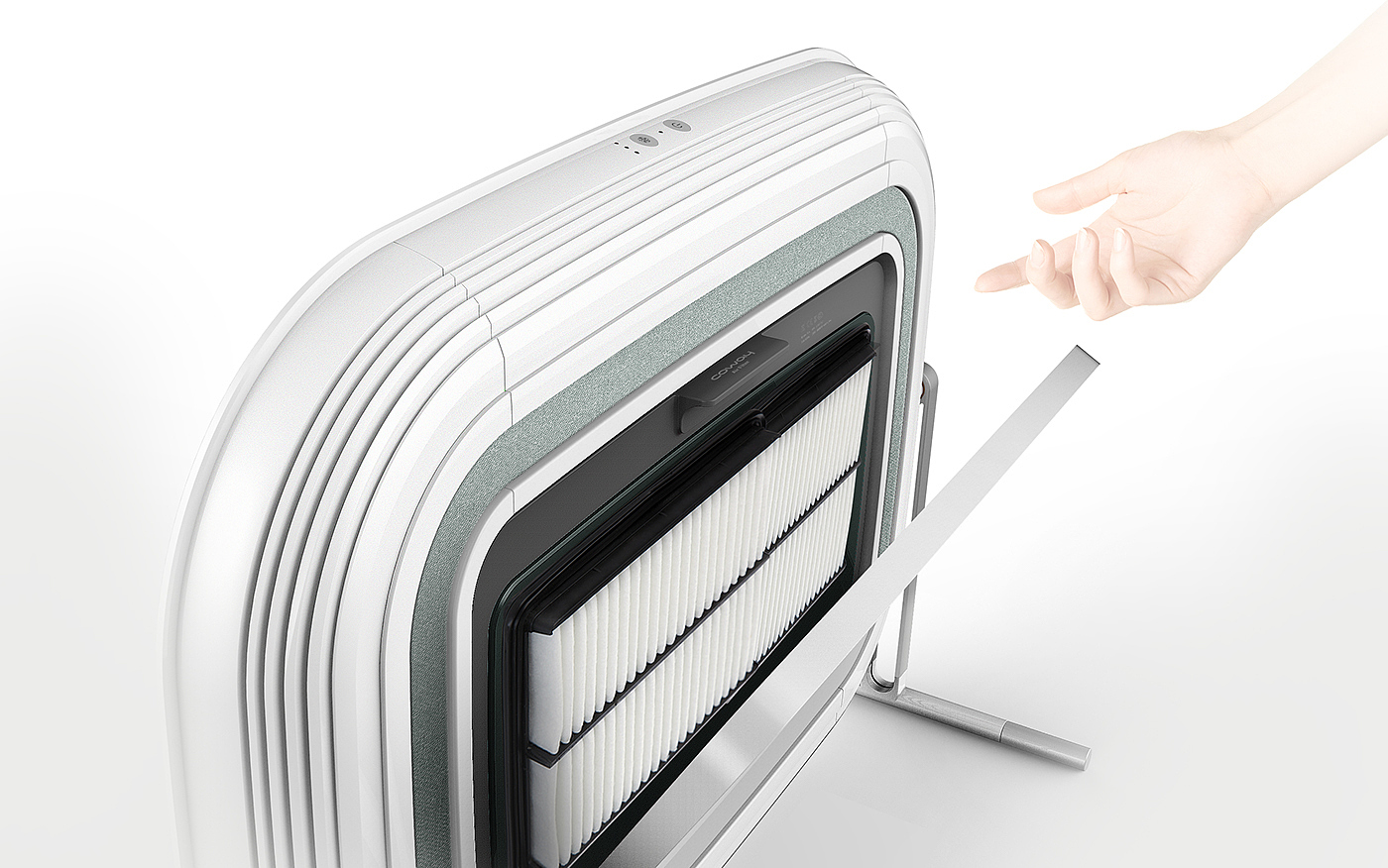 twoway，air cleaner，Home appliance design，Table，Save space，industrial design，