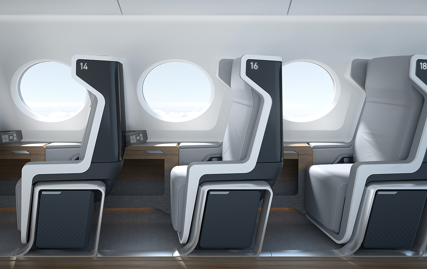 Aircraft interior，luxurious，Boom aircraft，vehicle，General image，industrial design，