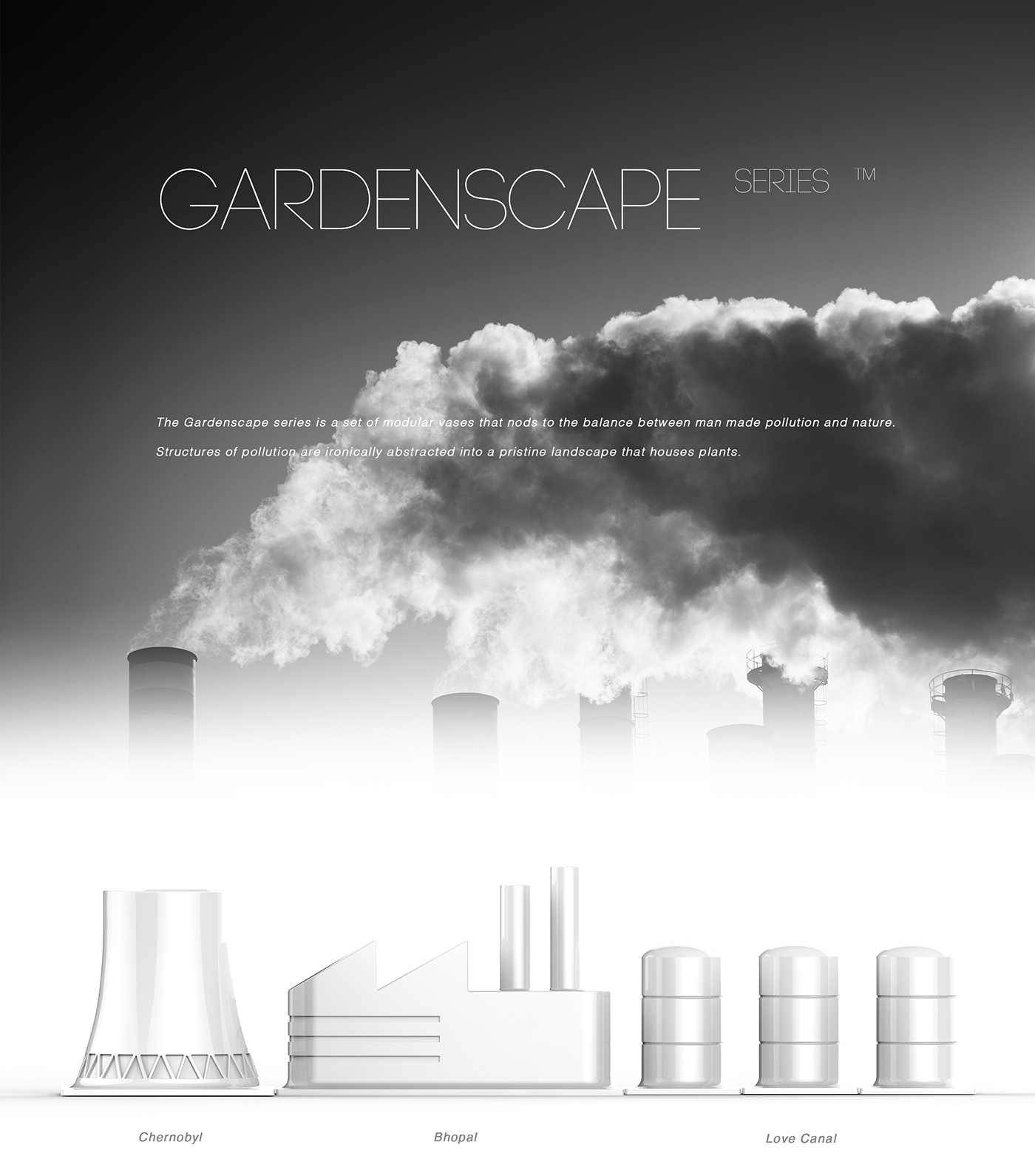 chimney，Flowerpot，Potted plants，Household products，General image，industrial design，