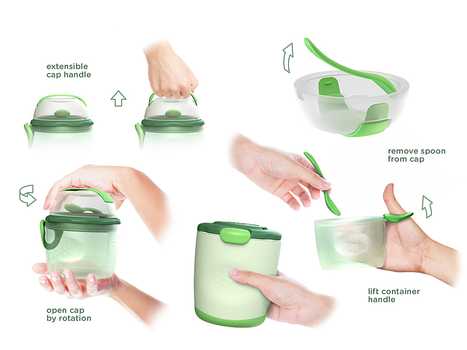 chicco，Simple dietary system，Meal bag，baby，Lunch box，suit，Maternal and infant products，industrial design，