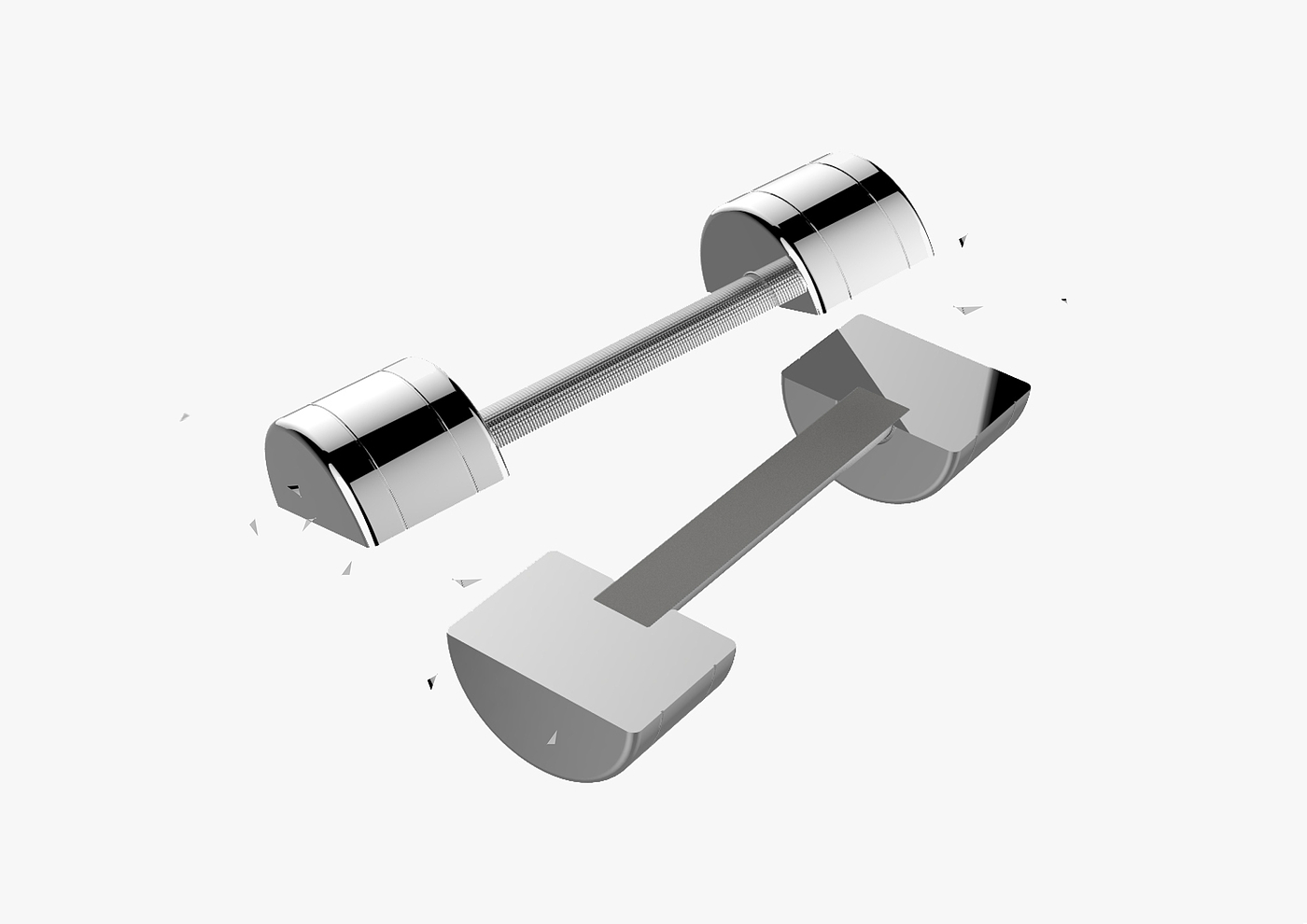 dumbbell，half，General image，industrial design，product design，Bodybuilding，