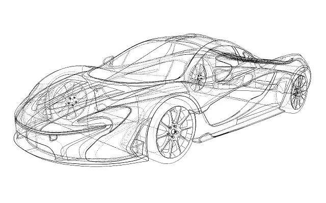 industrial design，Automobile design，McLaren P1 sports car，