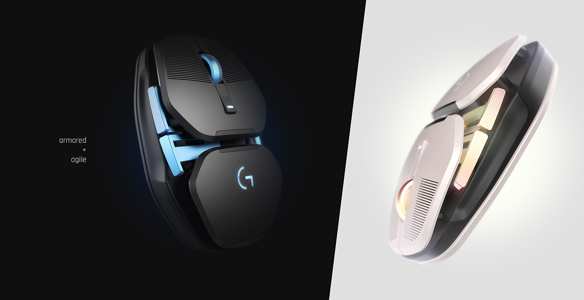 Logitech，Gaming Mouse，conceptual design，General image，industrial design，