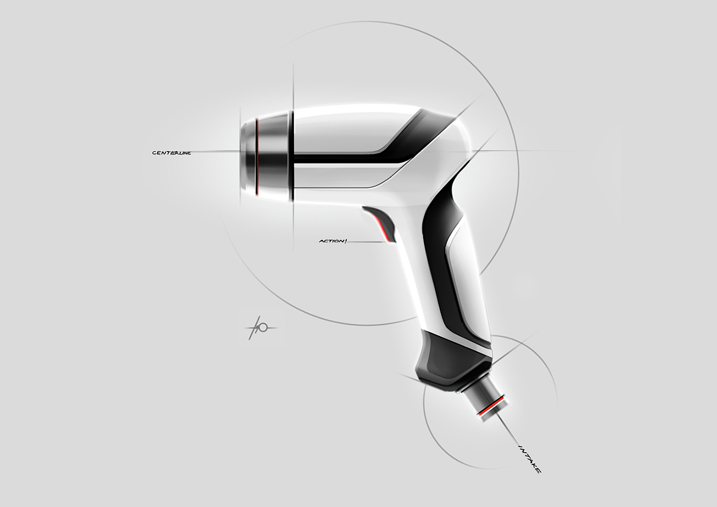 pretty，Design sketch，Hand drawn，Render，industrial design，