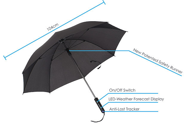 智能雨伞，led，天气预测，防丢失，普象，