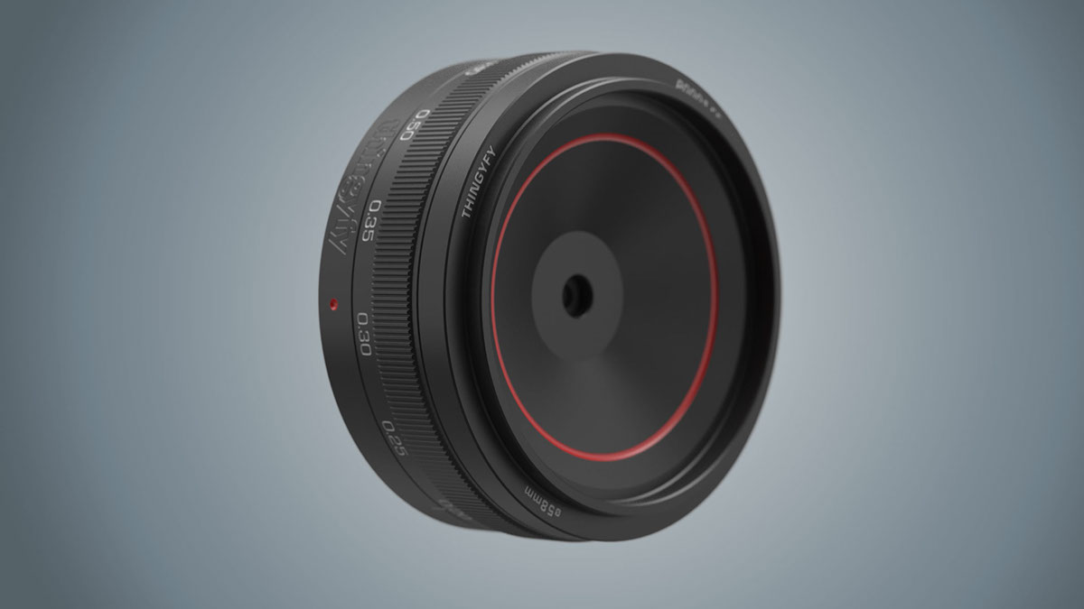 SLR camera，Professional level，Pinhole lens，Design rendering，industrial design，