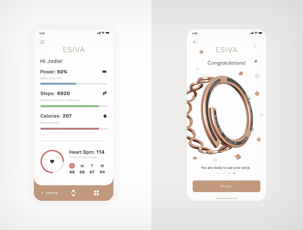 Esiva，智能手表，发送通知，显示屏，