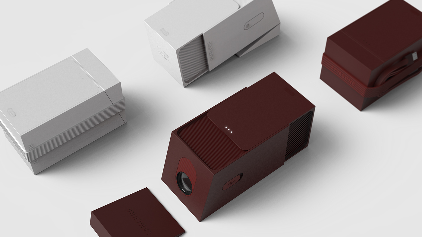 Samsung，galaxy，Mobile companion，Projector，loudspeaker box，slide，industrial design，Digital intelligence，