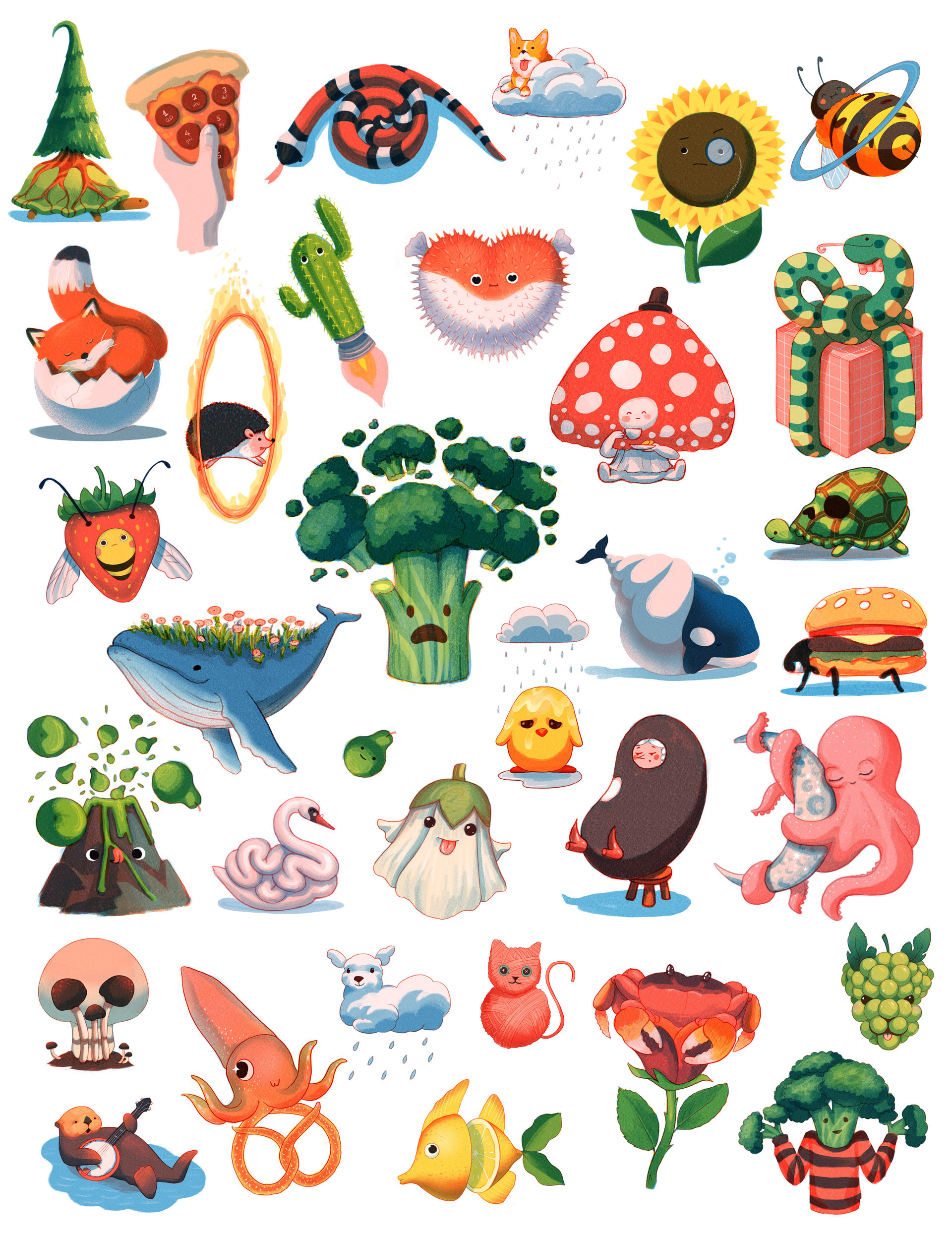 Games，Emojinarium，sketch，Illustration design，expression，